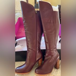 Over the Knee Leather Boots NWT